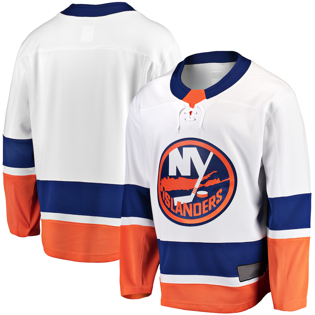 Pouc NY.Islanders White Breakaway Away Jerseys