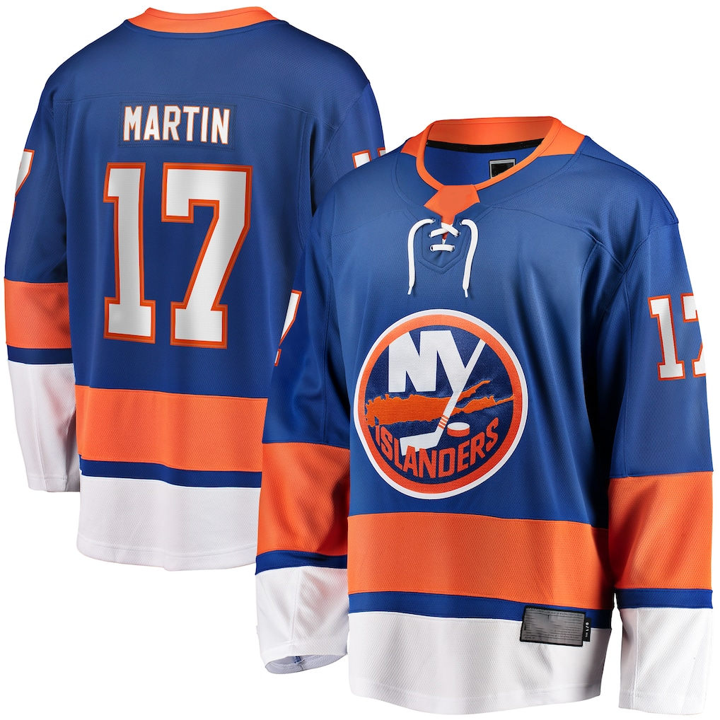 Pouc NY.Islanders #17 Matt Martin Home Breakaway Player Jerseys - Royal