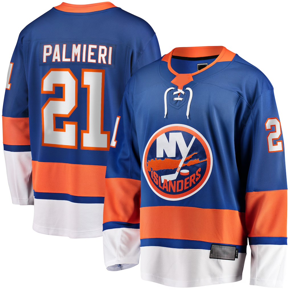 Pouc NY.Islanders #21 Kyle Palmieri Royal Home Breakaway Replica Jerseys