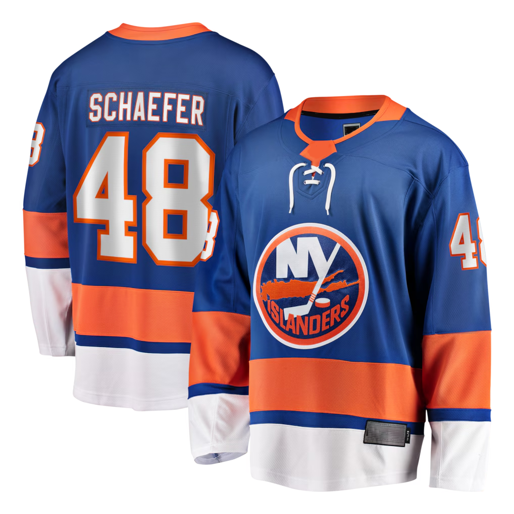 Pouc NY.Islanders #48 Matthew Schaefer Royal Home Breakaway Player Jerseys
