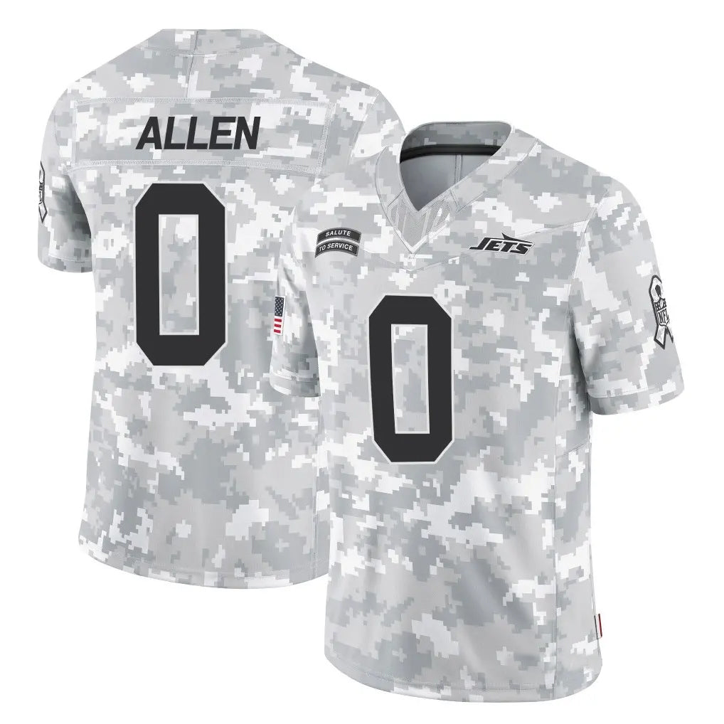Pouc NY.Jets #0 Braelon Allen Player Arctic Camo Salute to Service Limited Stitched Jerseys