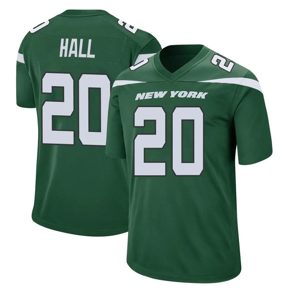 Pouc NY.Jets #20 Breece Hall Player Green Home Game Stitched Jerseys