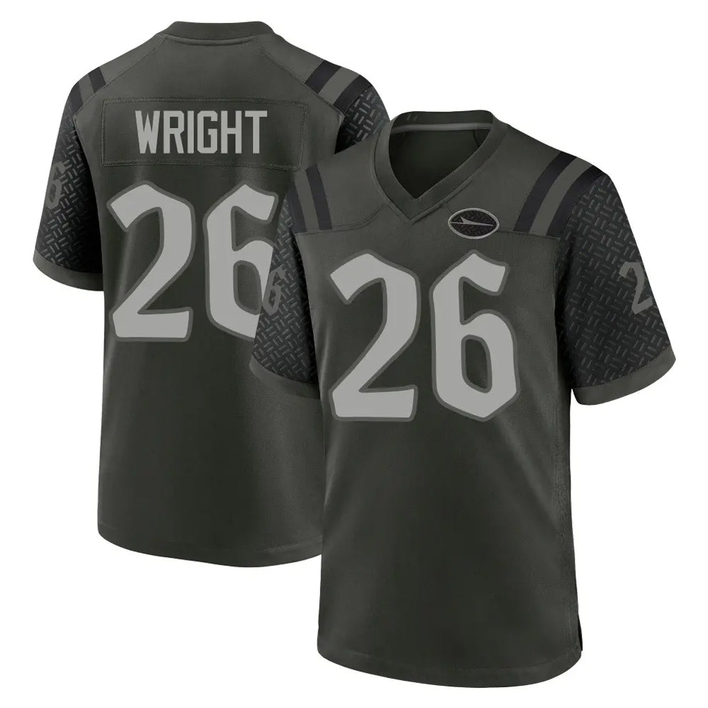 Pouc NY.Jets #26 Nahshon Wright Player Green 2025 Rivalries Collection Home Game Stitched Jerseys