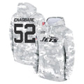 Pouc NY.Jets #52 Kingsley Enagbare Player Arctic Camo Salute to Service Pullover Hoodies Limited Game Stitched Jerseys