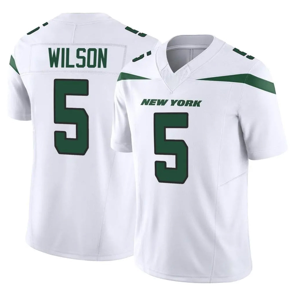 Pouc NY.Jets #5 Garrett Wilson Player White Limited Vapor F.U.S.E. Home Game Stitched Jerseys