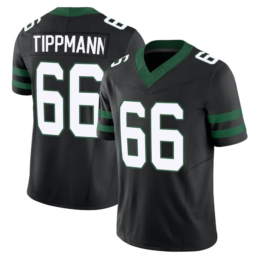 Pouc NY.Jets #66 Joe Tippmann Player Black Limited Legacy Vapor F.U.S.E. Home Game Stitched Jerseys