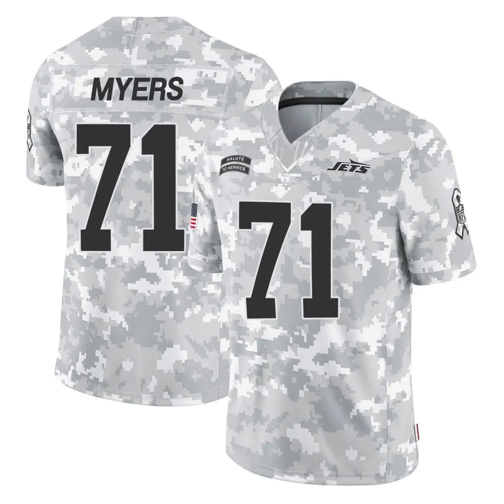Pouc NY.Jets #71 Josh Myers Player Arctic Camo Salute to Service Limited Game Stitched Jerseys