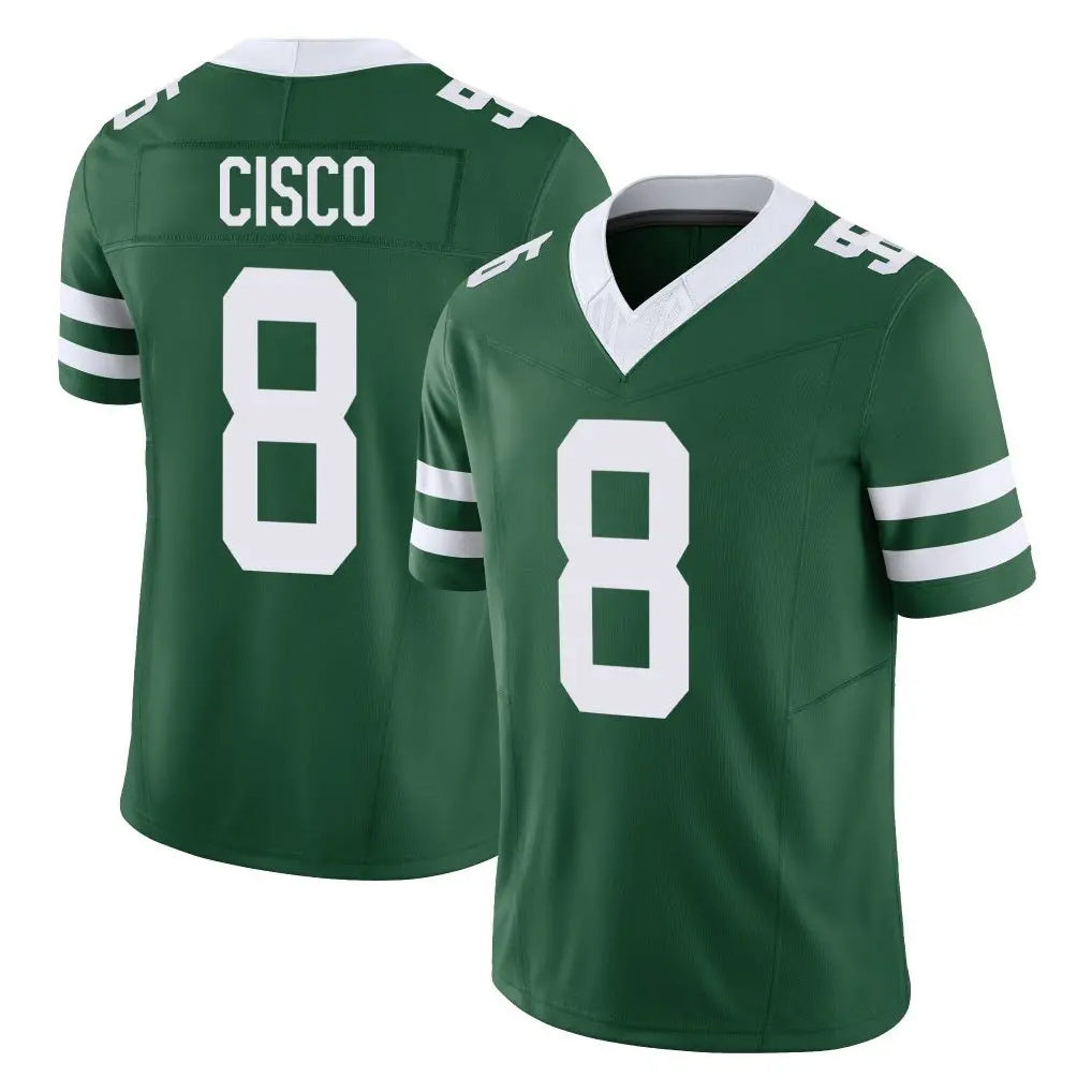 Pouc NY.Jets #8 Andre Cisco Player Green Legacy Limited Vapor F.U.S.E. Home Game Stitched Jerseys