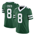 Pouc NY.Jets #8 Andre Cisco Player Green Legacy Limited Vapor F.U.S.E. Home Game Stitched Jerseys