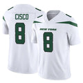 Pouc NY.Jets #8 Andre Cisco Player White Limited Vapor F.U.S.E. Home Game Stitched Jerseys