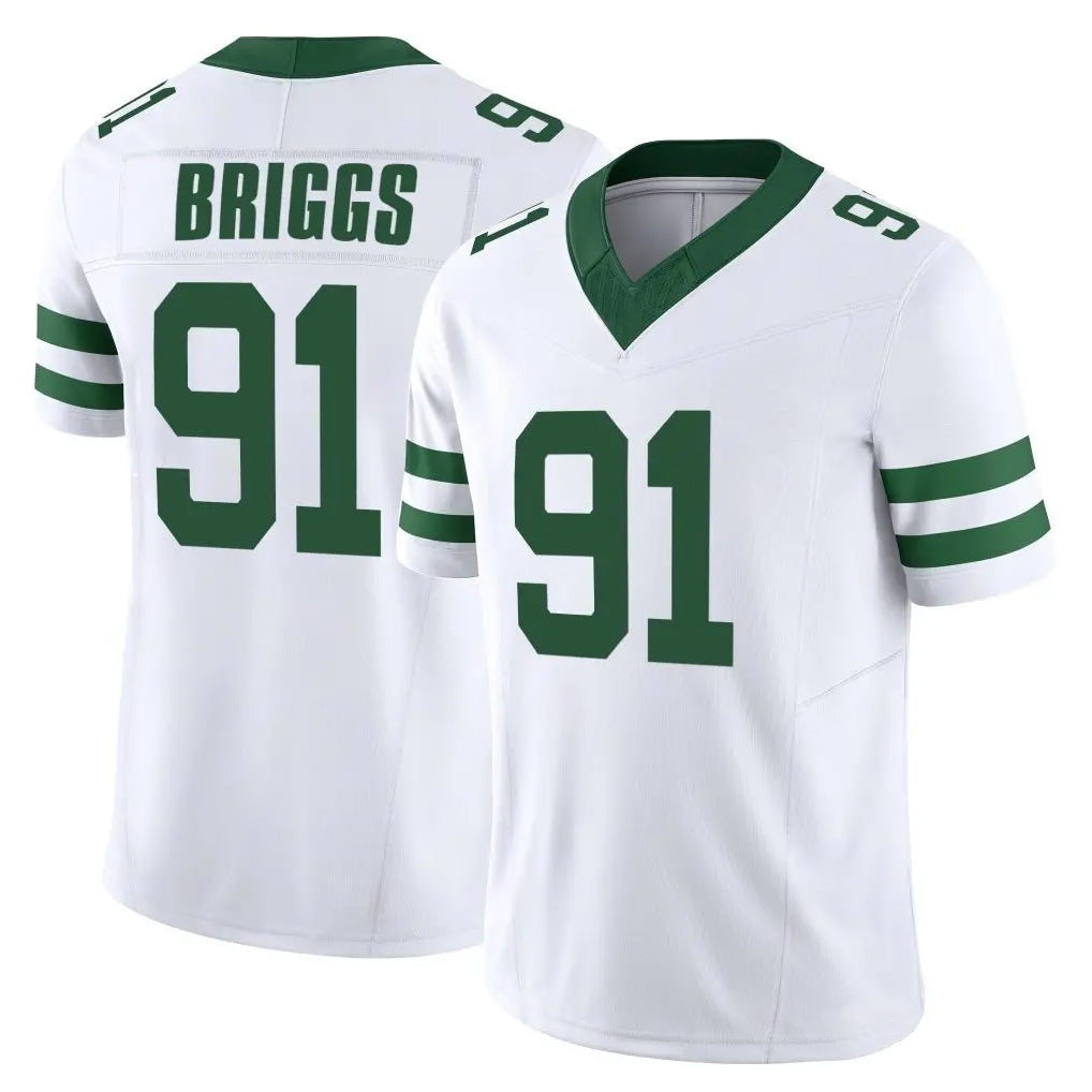 Pouc NY.Jets #91 Jowon Briggs Player White Legacy Limited Vapor F.U.S.E. Home Game Stitched Jerseys