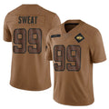 Pouc NY.Jets #99 T'Vondre Sweat Player Brown Salute To Service Limited Stitched Jerseys