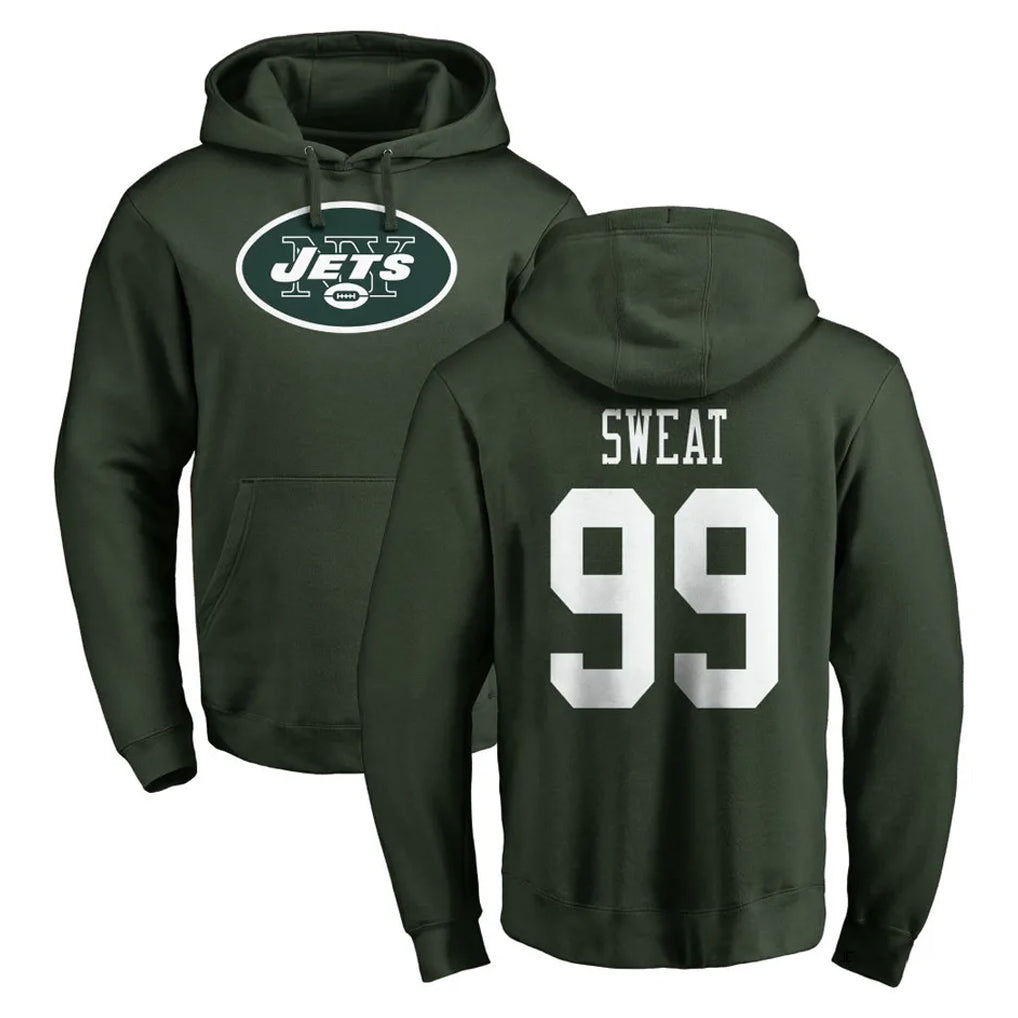 Pouc NY.Jets #99 T'Vondre Sweat Player Green LOGO Pullover Hoodies Limited Game Stitched Jerseys