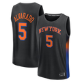 Pouc NY.Knicks #5 Jose Alvarado  Black Fast Break Replica Jerseys - Statement Edition