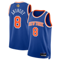Pouc NY.Knicks #8 OG Anunoby Blue 2026  Finals Patch Swingman Jerseys - Icon Edition