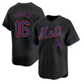 Pouc NY.Mets #16 Dwight Gooden Player Black Alternate Home Limited Stitched Jerseys