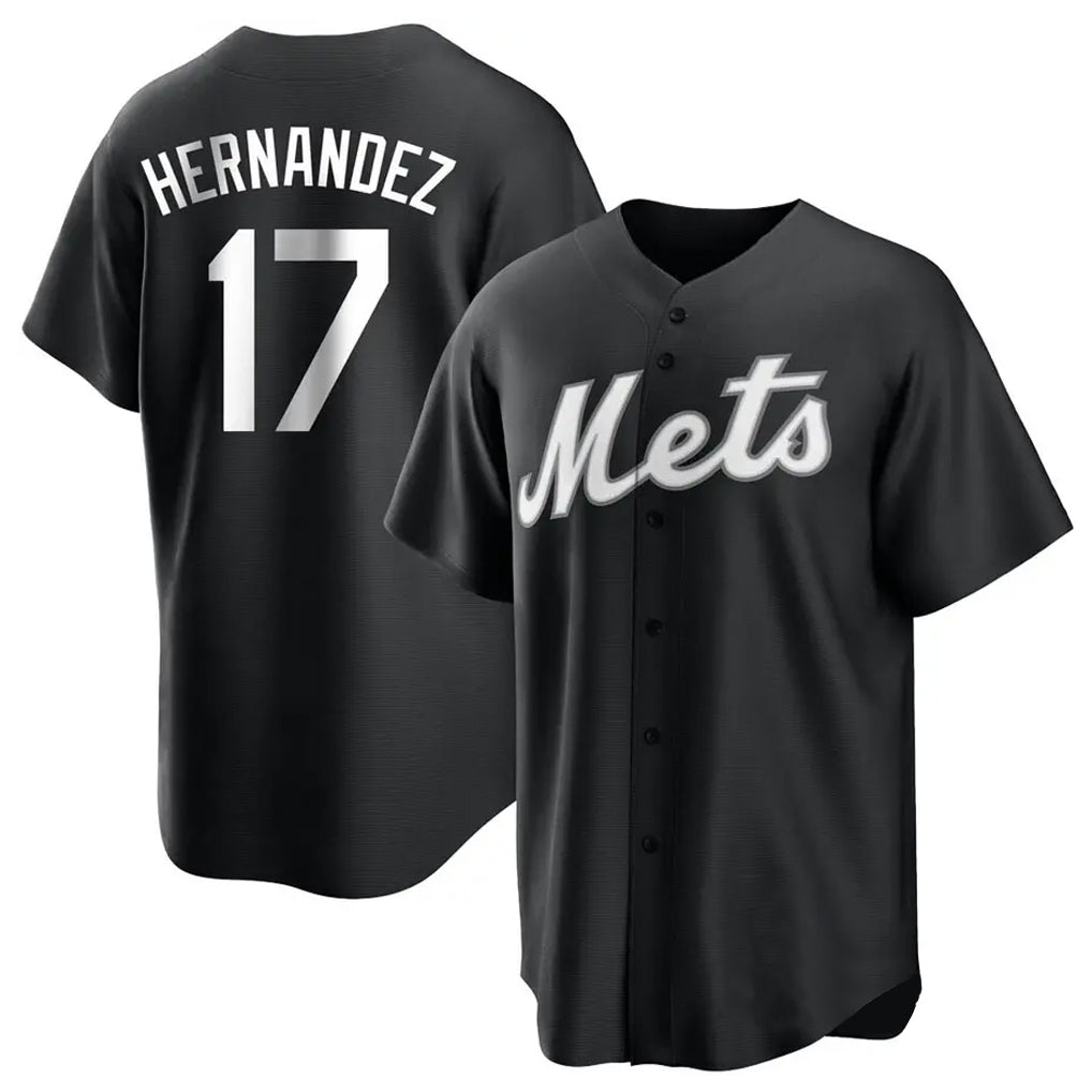 Pouc NY.Mets #17 Keith Hernandez Player Black Home Game Stitched Jerseys