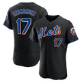 Pouc NY.Mets #17 Keith Hernandez Player Black Replica Home Limited Elite Stitched Jerseys
