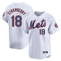 Pouc NY.Mets #18 Darryl Strawberry Player White Home Limited Stitched Jerseys