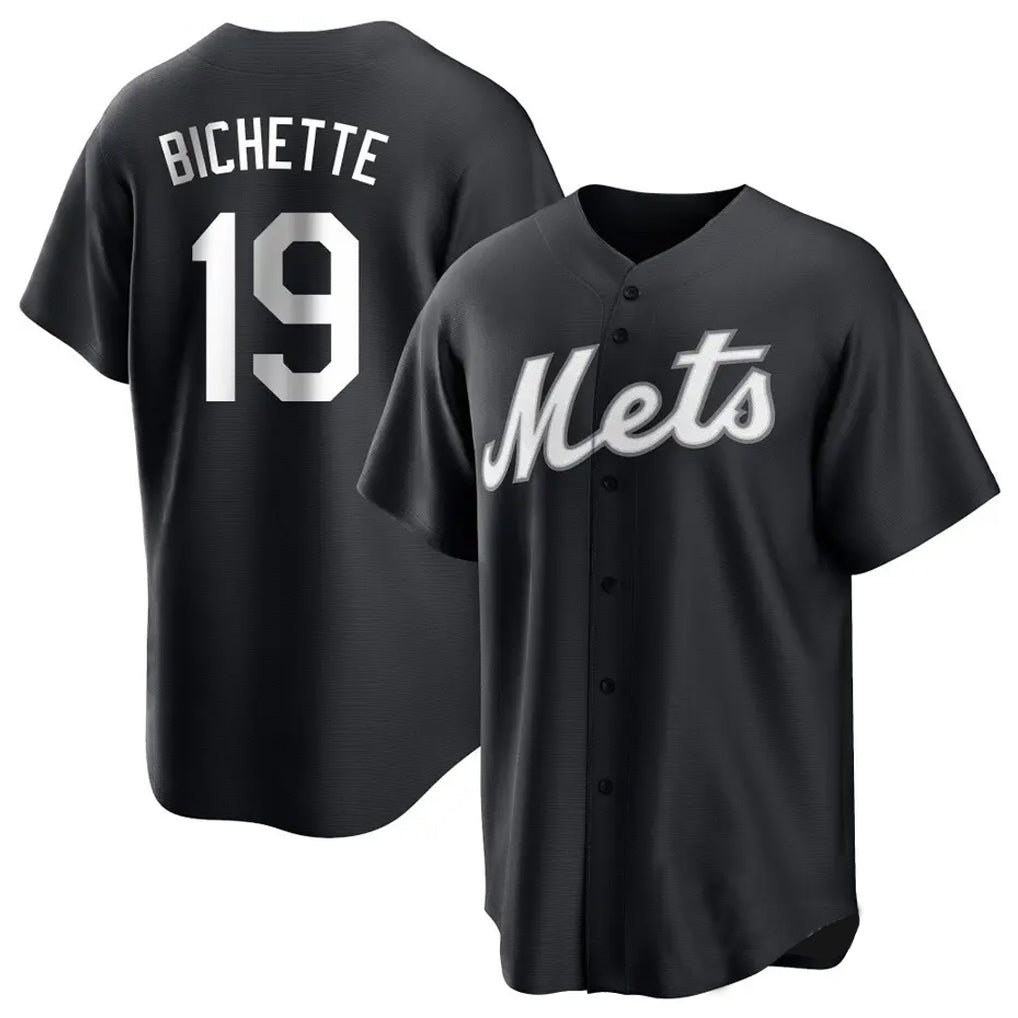 Pouc NY.Mets #19 Bo Bichette Player Black Home Game Stitched Jerseys