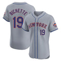 Pouc NY.Mets #19 Bo Bichette Player Gray Road Limited Elite Home Stitched Jerseys