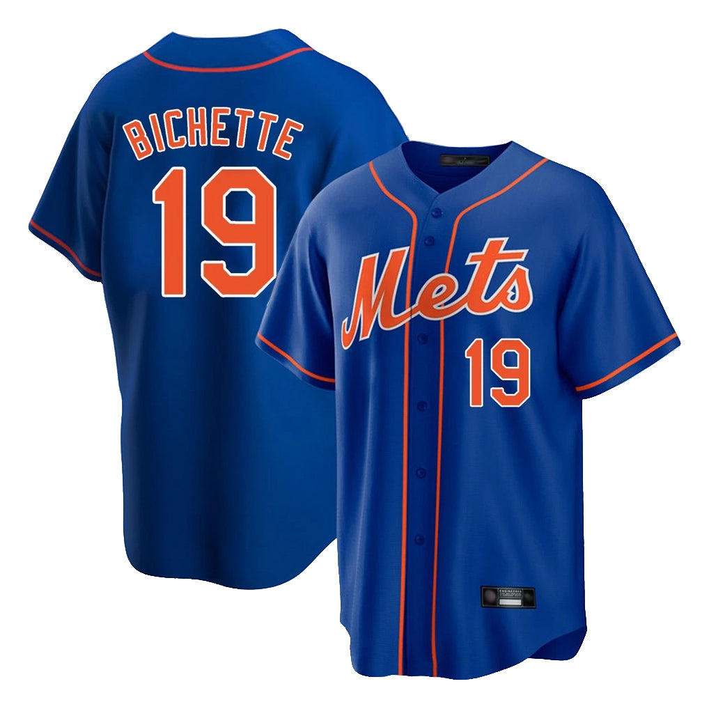 Pouc NY.Mets #19 Bo Bichette Player Royal Home Game Stitched Jerseys