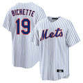 Pouc NY.Mets #19 Bo Bichette Player White Home Replica Stitched Jerseys
