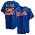 Pouc NY.Mets #26 Nolan McLean Player Royal Home Game Stitched Jerseys