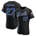 Pouc NY.Mets #27 Mark Vientos Player Black Replica Home Limited Elite Stitched Jerseys