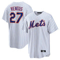 Pouc NY.Mets #27 Mark Vientos Player White Home Game Stitched Jerseys