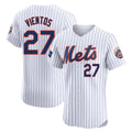 Pouc NY.Mets #27 Mark Vientos Player White Home Limited Elite Stitched Jerseys