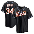 Pouc NY.Mets #34 Kodai Senga Player Black Fashion Out Game Stitched Jerseys