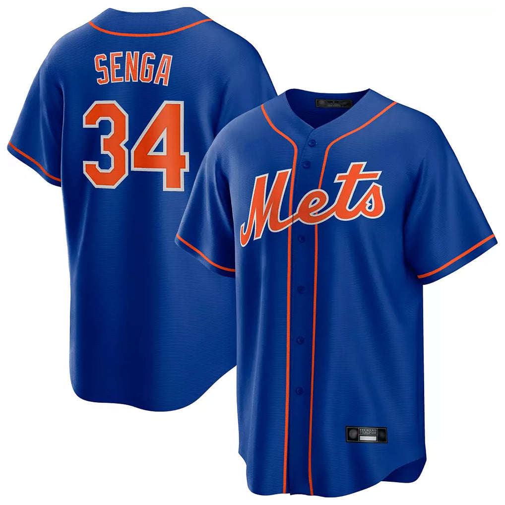 Pouc NY.Mets #34 Kodai Senga Player Royal Home Game Stitched Jerseys