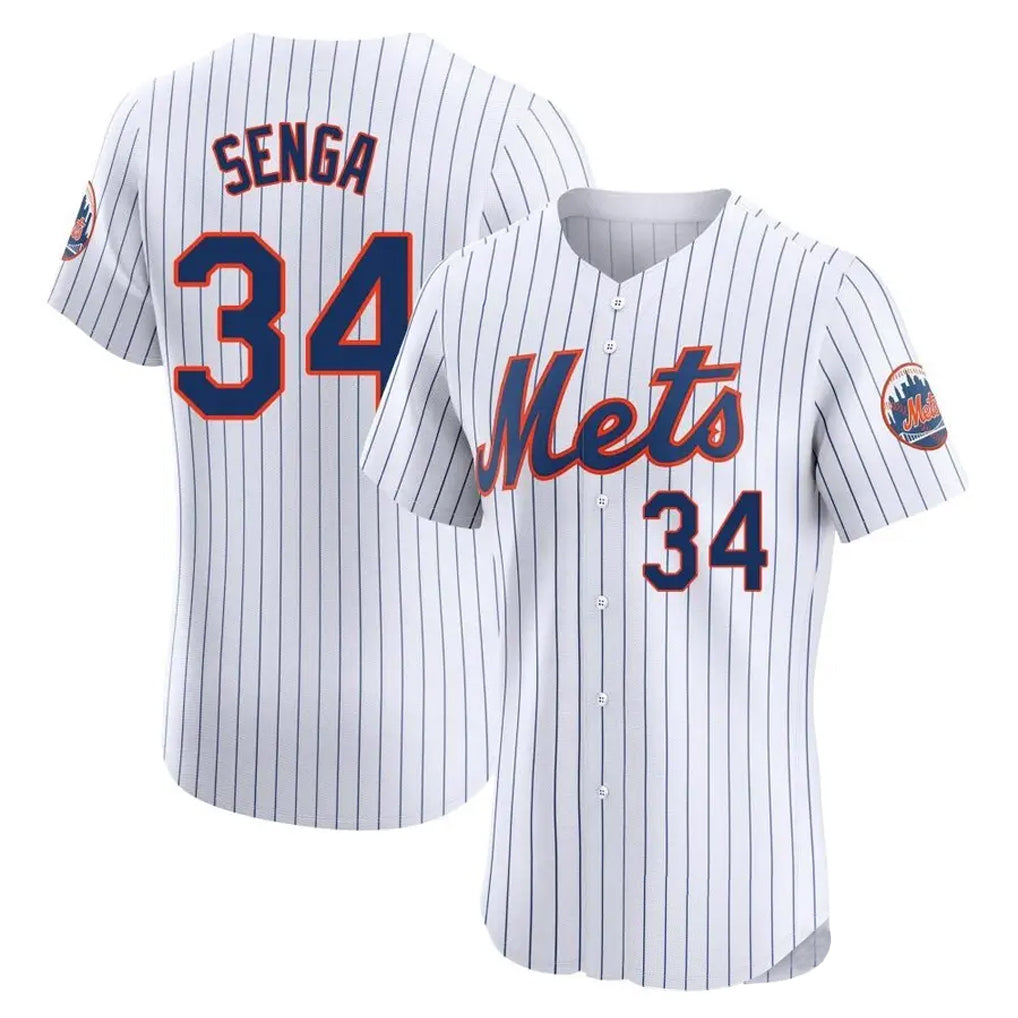 Pouc NY.Mets #34 Kodai Senga Player White Home Limited Elite Stitched Jerseys
