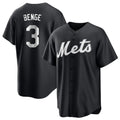 Pouc NY.Mets #3 Carson Benge Player Black Home Game Stitched Jerseys