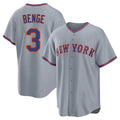 Pouc NY.Mets #3 Carson Benge Player Gray Road Home Game Stitched Jerseys