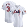 Pouc NY.Mets #3 Carson Benge Player White Home Limited Elite Stitched Jerseys