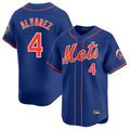Pouc NY.Mets #4 Francisco Alvarez Player Royal Home Limited Stitched Jerseys