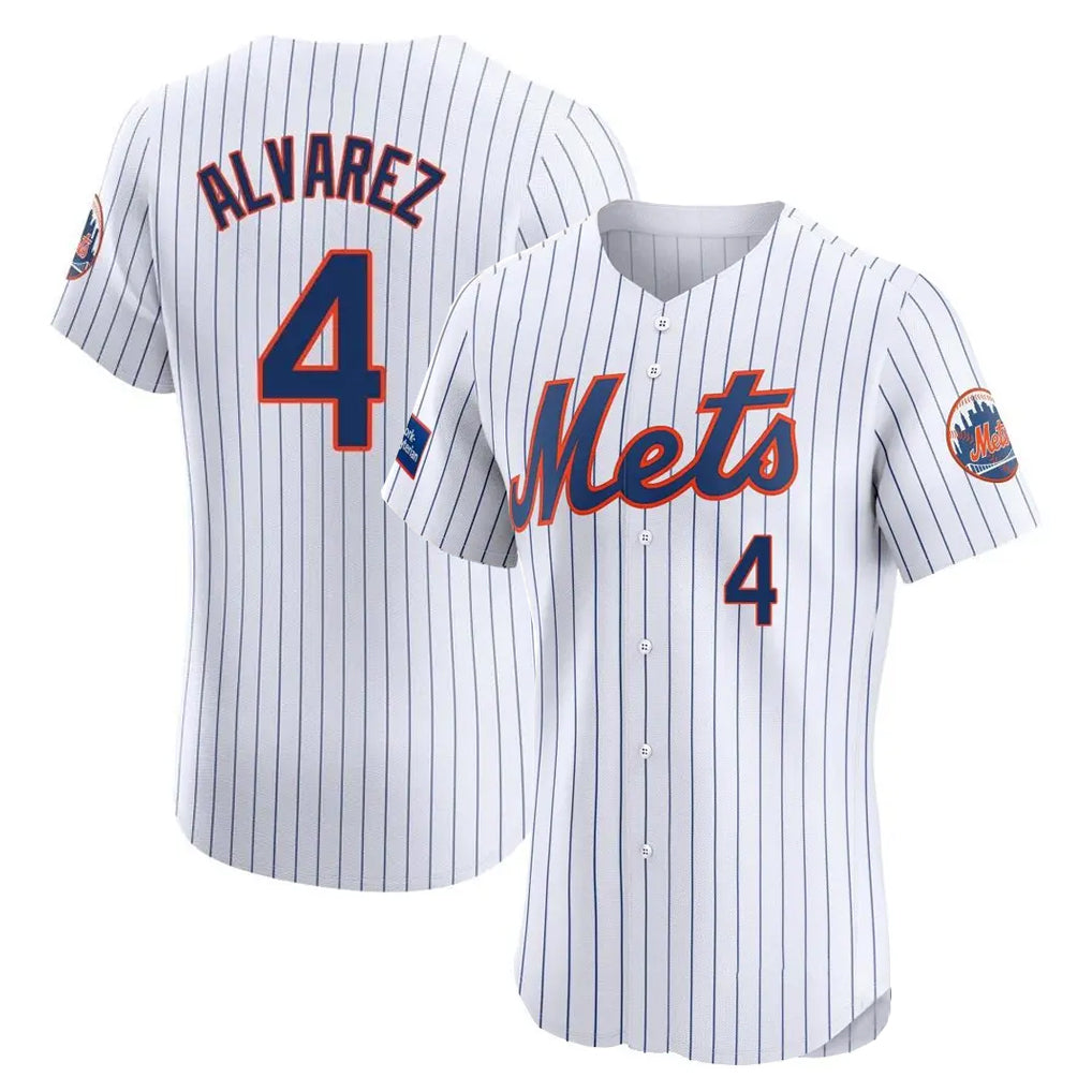 Pouc NY.Mets #4 Francisco Alvarez Player White Home Limited Elite Stitched Jerseys