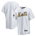 Pouc NY.Mets Blank Player Gold Road Home Game Stitched Jerseys