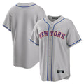 Pouc NY.Mets Blank Player Gray Road Home Game Stitched Jerseys
