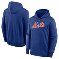 Pouc NY.Mets Blank Player Royal Primary Therma Hoodie Stitched Jerseys