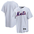 Pouc NY.Mets Blank Player White Home Game Stitched Jerseys