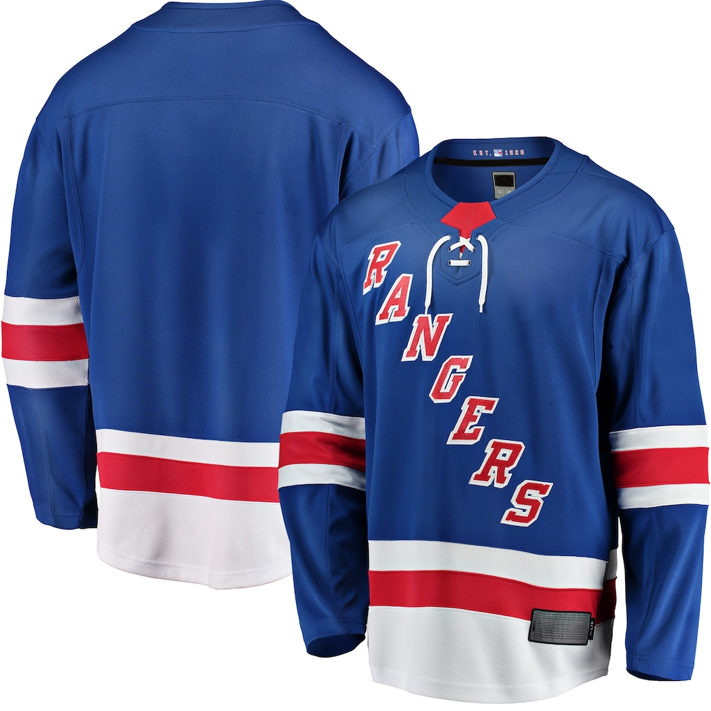 Pouc NY.Rangers Blue Breakaway Home Jerseys