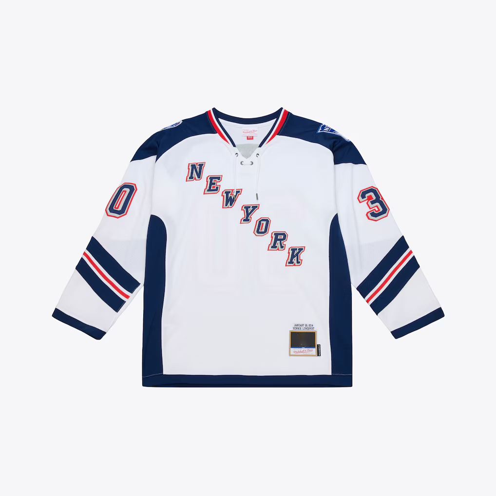 Pouc NY.Rangers Henrik Lundqvist Mitchell & Ness White 2014 Stadium Series Power Play Jerseys
