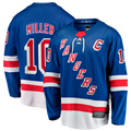 Pouc NY.Rangers #10 JT Miller Blue Home Captain's Patch Breakaway Jerseys