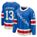 Pouc NY.Rangers #13 Alexis Lafreniere Blue Centennial Breakaway Jerseys