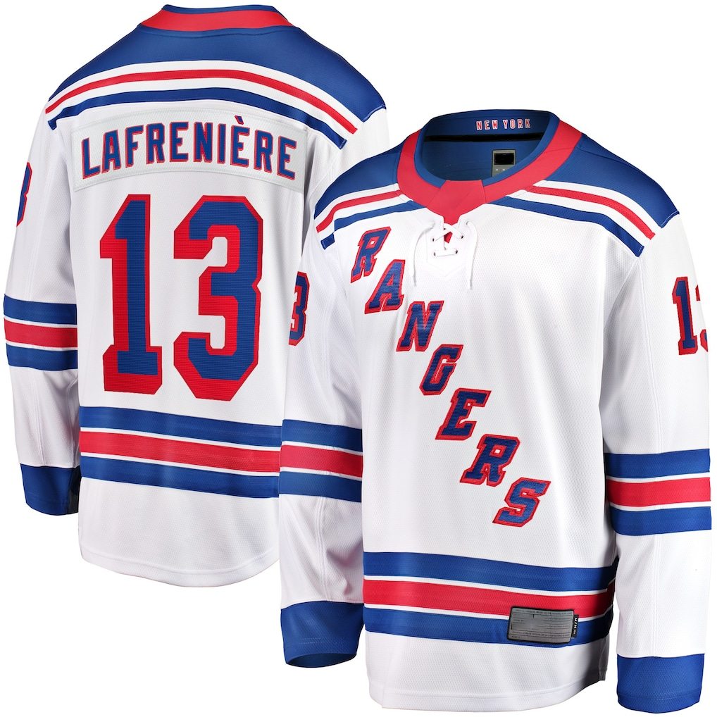 Pouc NY.Rangers #13 Alexis Lafreniere White Breakaway Jerseys
