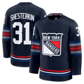Pouc NY.Rangers #31 Igor Shesterkin Navy Alternate Premier Player Jerseys