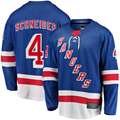 Pouc NY.Rangers #4 Braden Schneider Blue Home Premier Breakaway Jerseys